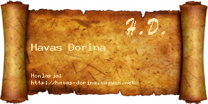 Havas Dorina névjegykártya